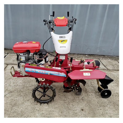 Krachtige Trenching Machine Diesel Hand Push Mini Tiller Werkwijdte 11-39cm Verstelbaar