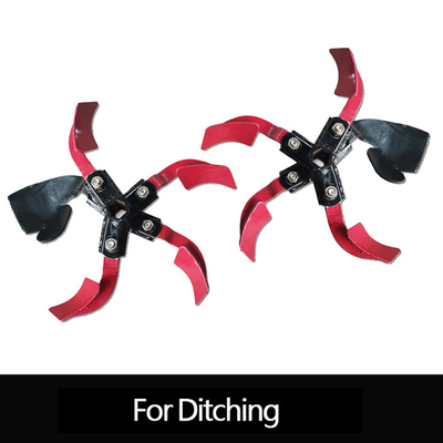 Krachtige Trenching Machine Diesel Hand Push Mini Tiller Werkwijdte 11-39cm Verstelbaar