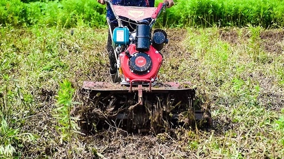 Vierwielaandrijving Landbouwuitrusting voor meerdere doeleinden 173F Dieselmotor Cultivator voor tuin