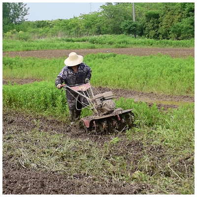 Hoog veiligheidsniveau 4WD Paddy Field Tilling Light 170F Cultivator Topkeuze voor boeren