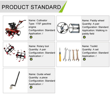 Arbeidsbesparende operatie Mini Power Tiller Farm Cultivator met verstelbare ploegbreedte