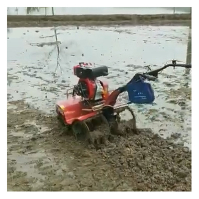Sterke, duurzame 170F vierwielaandrijving Mini Power Tiller Cultivator voor zowel rijstvelden als droog land