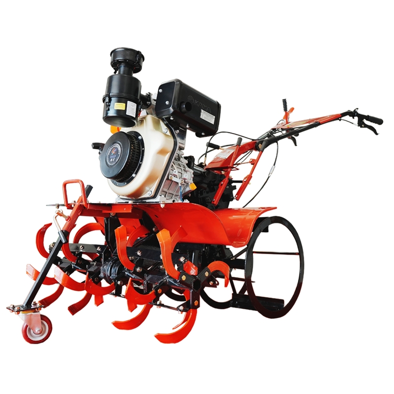 115 kg belasting vierwielaandrijving Mini Power Tiller Cultivator met all gear transmissie