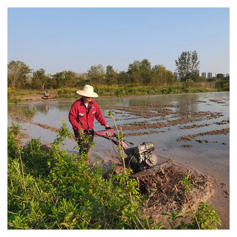 Hoog veiligheidsniveau 4WD Paddy Field Tilling Light 170F Cultivator Topkeuze voor boeren