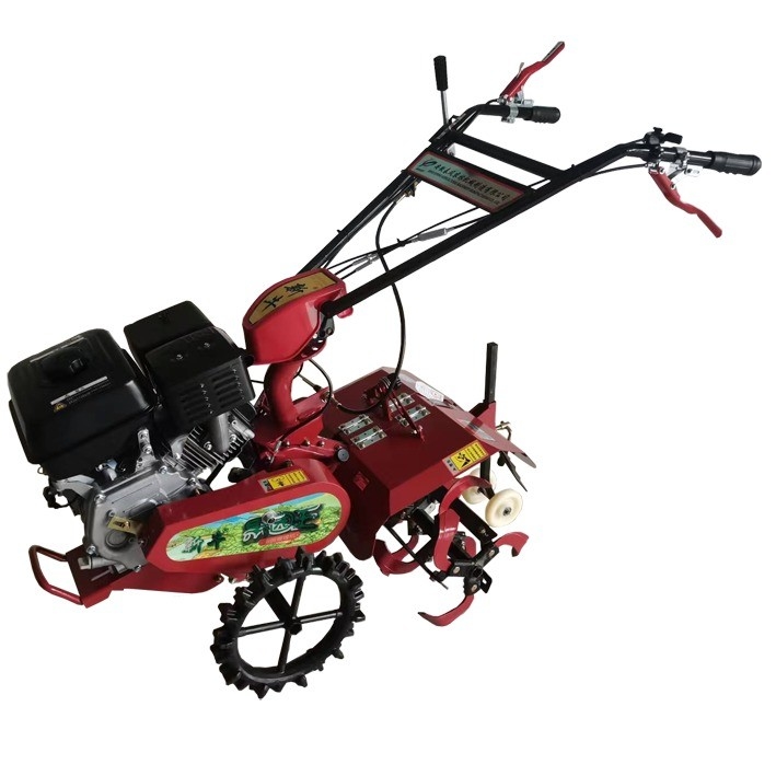177F Gas-motor vierwielaandrijving Mini Power Tiller Cultivator voor landbouw en tuin