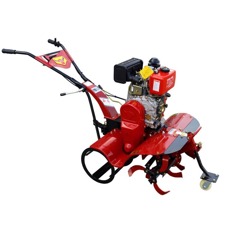 186F Dieselmotor met vierwielaandrijving Mini Power Tiller Cultivator voor efficiëntie van boerderijen